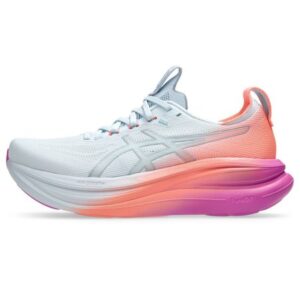 Tênis ASICS GEL Nimbus 28 - Feminino - Azul/Rosa