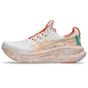 Tênis ASICS GEL Nimbus 28 - Feminino - Branco/Laranja