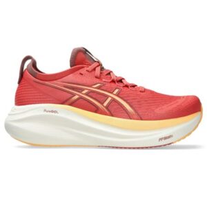 Tênis ASICS GEL-Nimbus 27 - Feminino - Rosa/Laranja