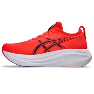 Tênis ASICS GEL-Nimbus 27 - Masculino - Vermelho/Preto